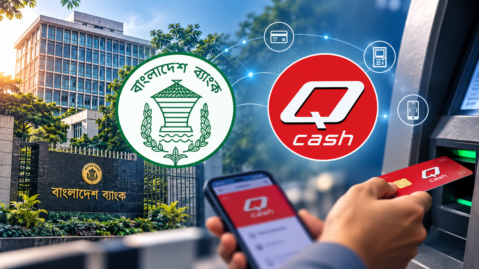 ডিজিটাল ব্যাংকিংয়ে বিঘ্ন, কিউ-ক্যাশ কর্তৃপক্ষকে তলব বাংলাদেশ ব্যাংকের