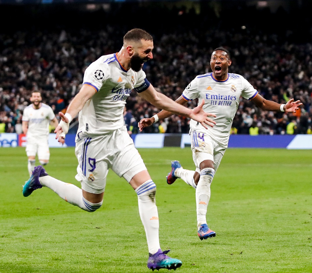 বেনজেমার হ্যাটট্রিকে পিএসজিকে বিদায় করে শেষ আটে রিয়াল