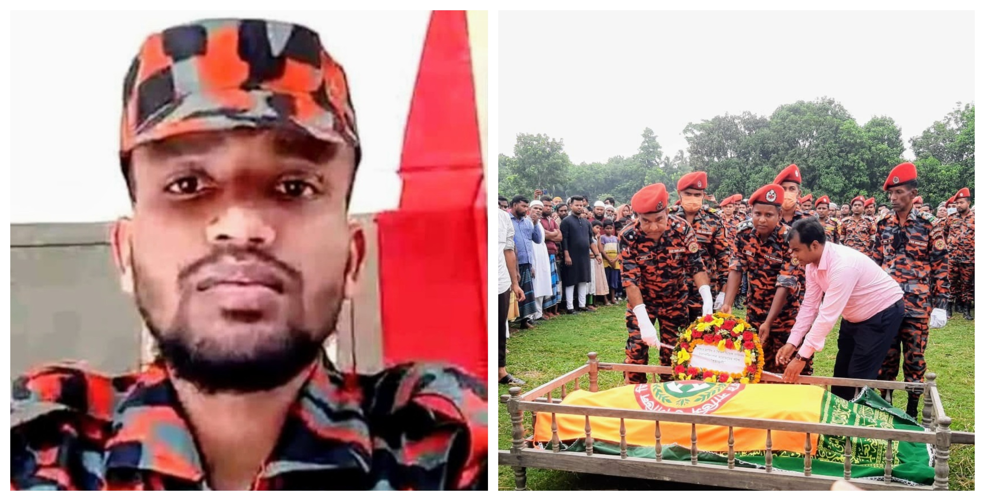 চোখের জলে ফায়ার ফাইটার রানা মিয়াকে শেষবিদায়