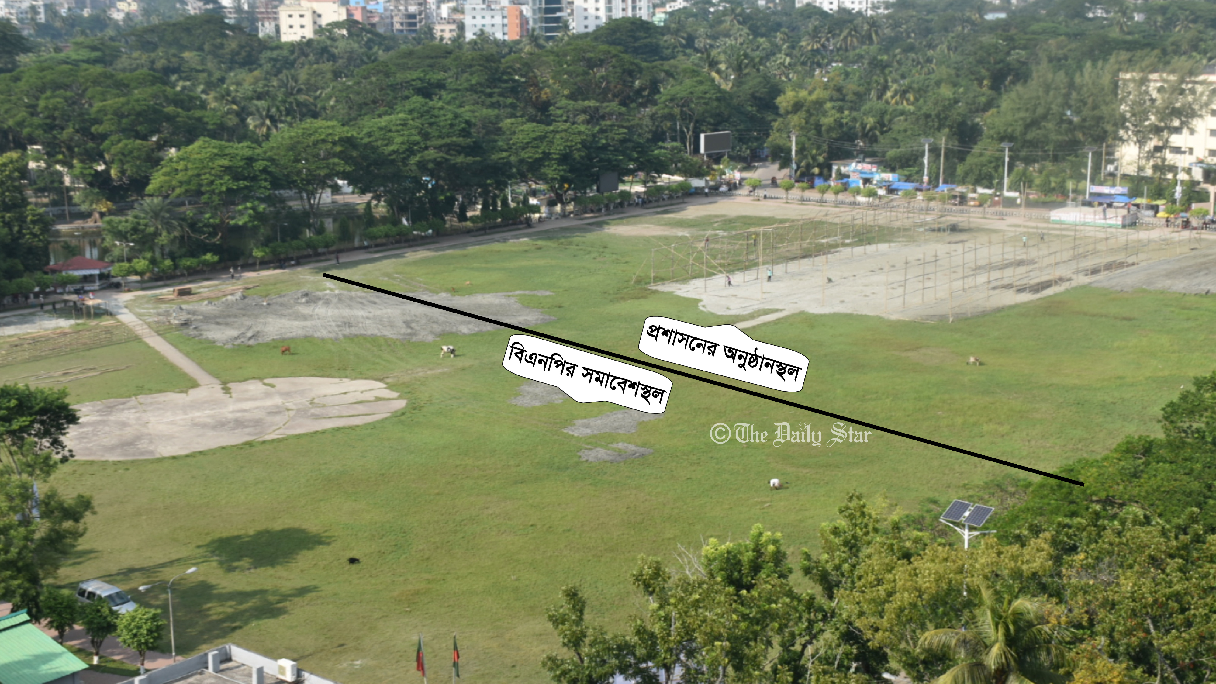 যেভাবে বঙ্গবন্ধু উদ্যান ভাগাভাগি হয়েছে বিএনপি ও প্রশাসনের মধ্যে