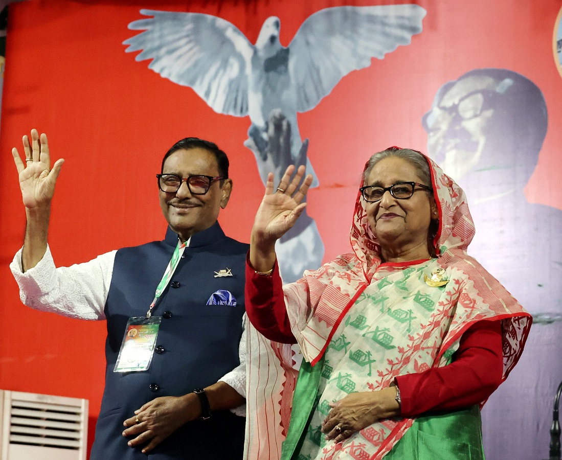 সভাপতি শেখ হাসিনা সাধারণ সম্পাদক ওবায়দুল কাদের
