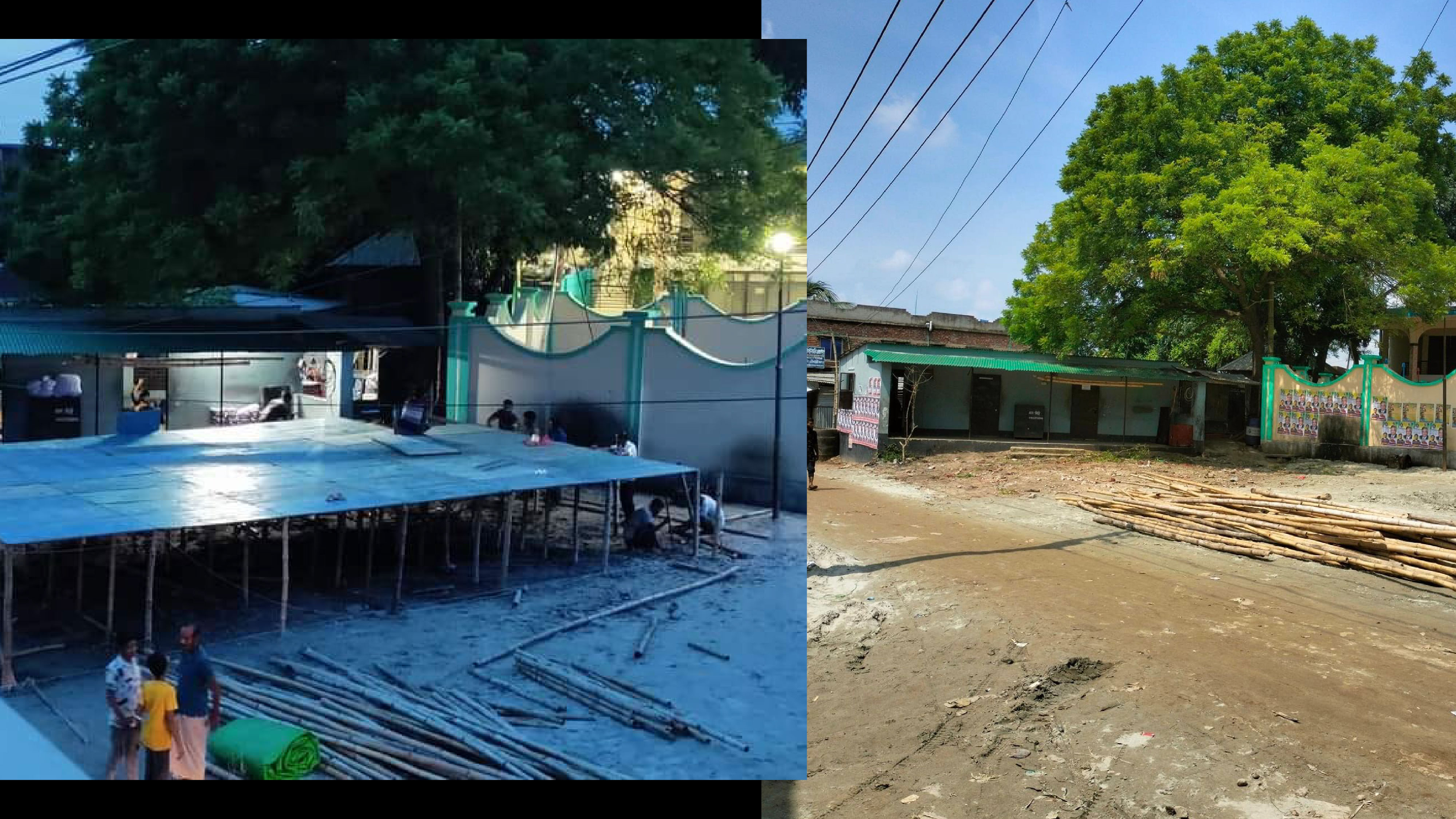 আমিনবাজারে পুলিশের উপস্থিতিতে বিএনপির মঞ্চ ভেঙে দেওয়ার অভিযোগ