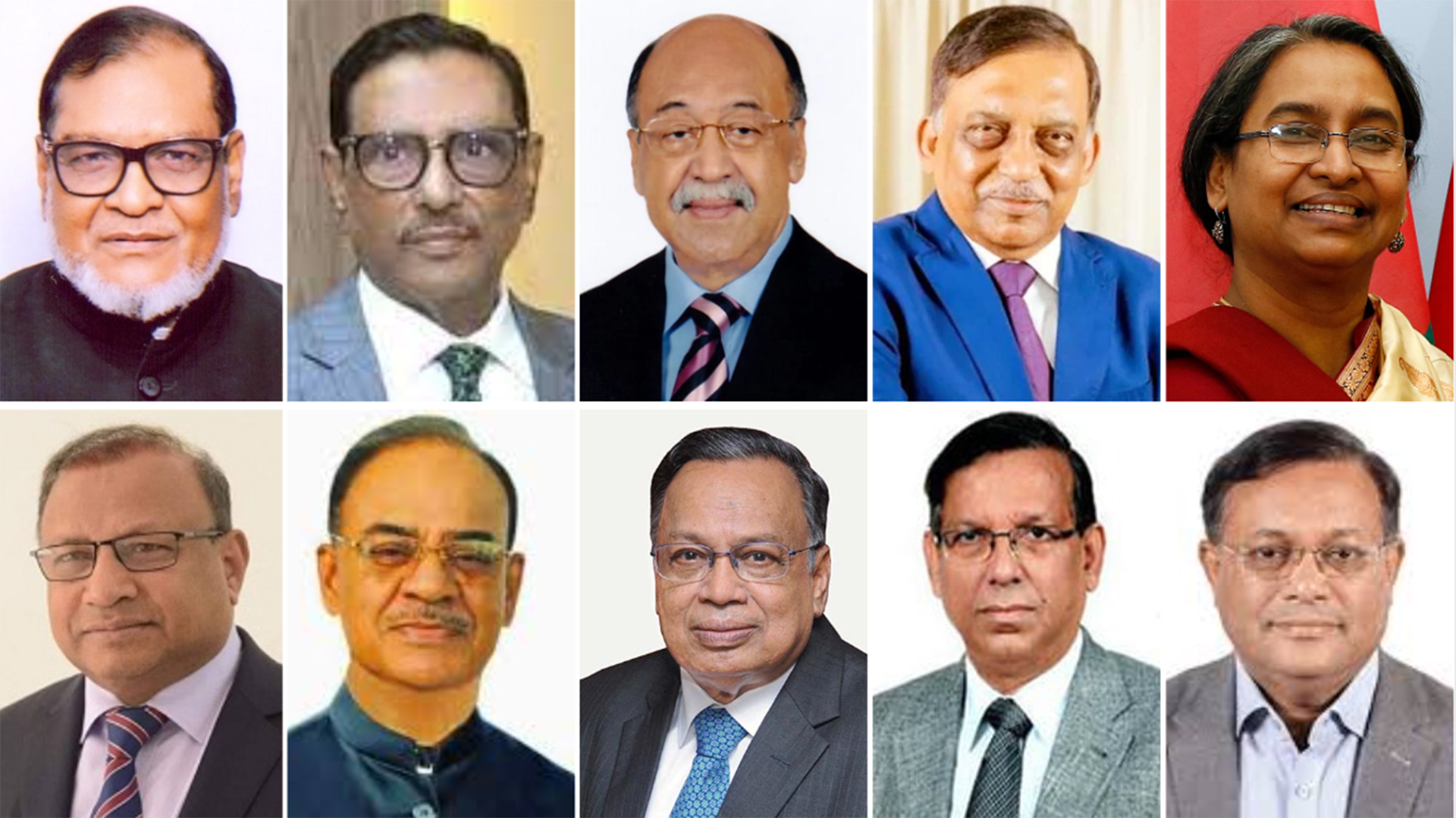 নতুন মন্ত্রিসভার ২৫ মন্ত্রী ও ১১ প্রতিমন্ত্রীর তালিকা