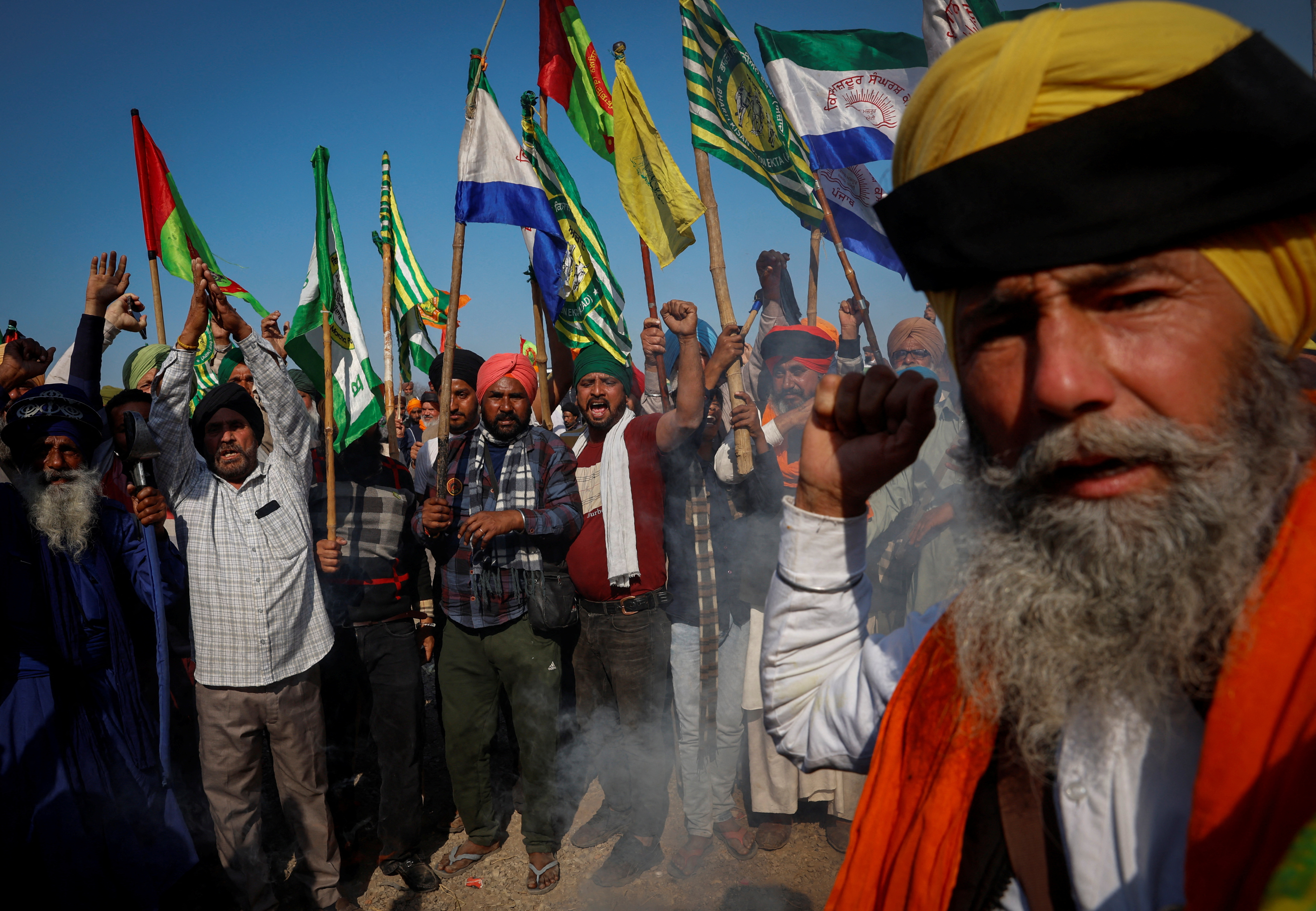 দিল্লি সীমান্তে কড়া নিরাপত্তার মধ্যে নতুন করে শুরু হচ্ছে কৃষকদের লংমার্চ