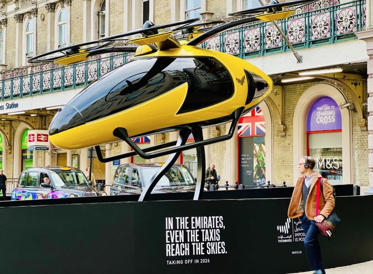 যাত্রী টানতে দুবাইয়ের উড়ুক্কু ট্যাক্সির প্রদর্শনী লন্ডনে