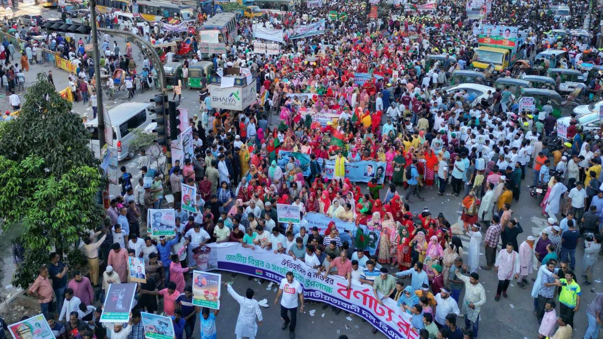 শাহবাগ হয়ে মানিক মিয়ার পথে বিএনপির র‍্যালি