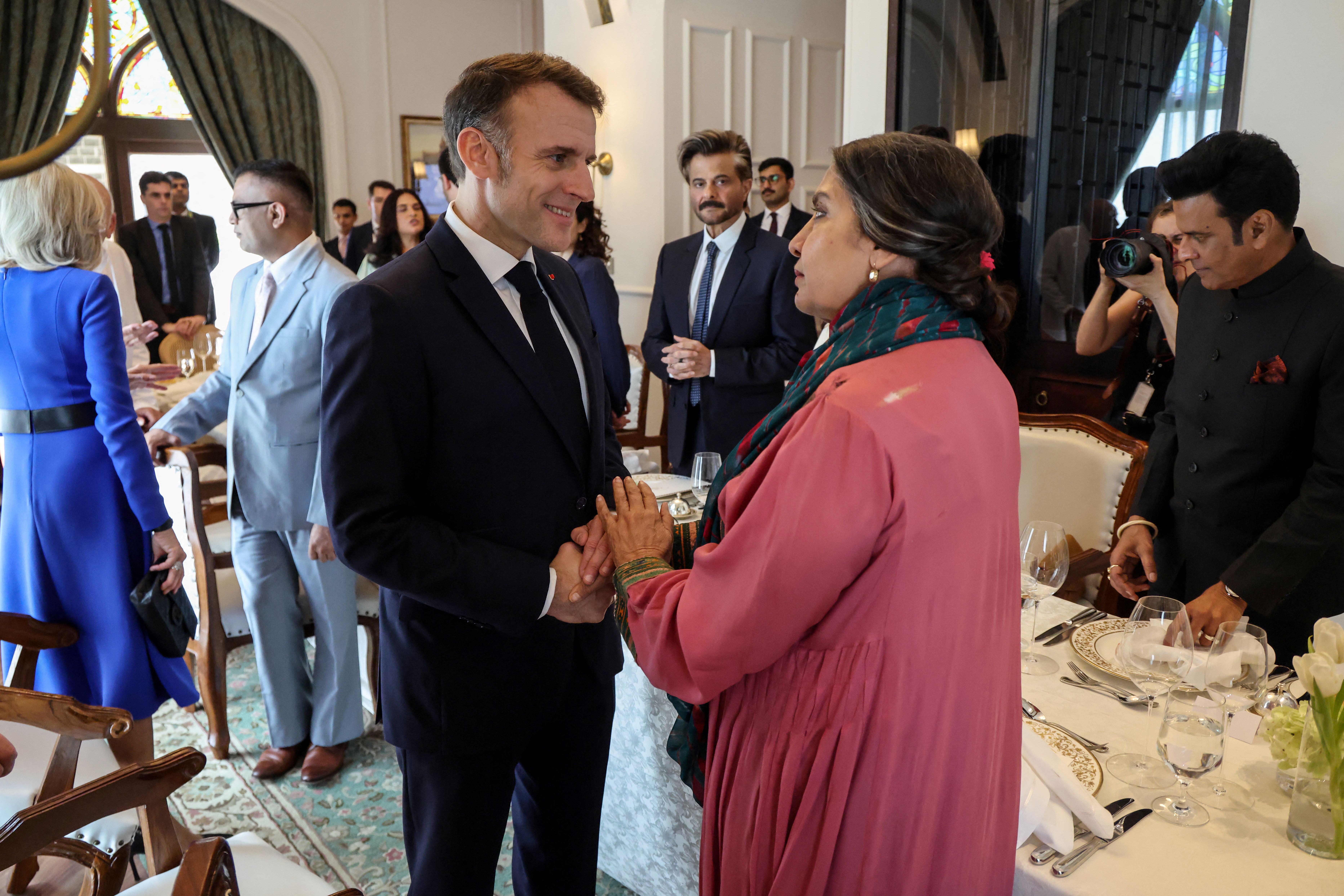 Macron meets Shabana