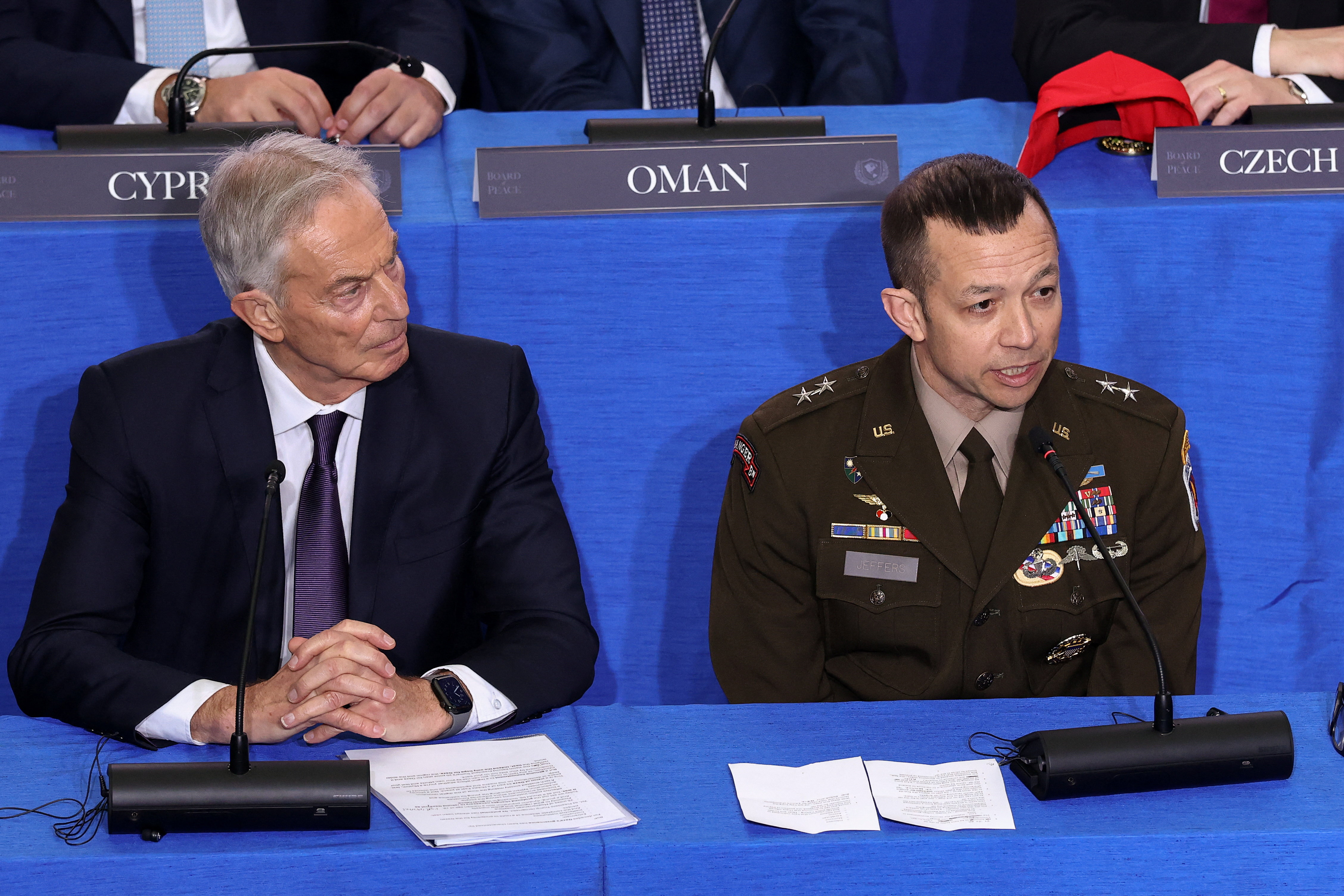 Jasper Jeffers and Tony Blair/Reuters