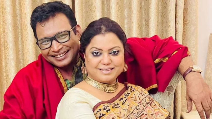 স্বামী প্রাণ রায়ের সঙ্গে শাহনেওয়াজ কাকলী। ছবি: সংগৃহীত