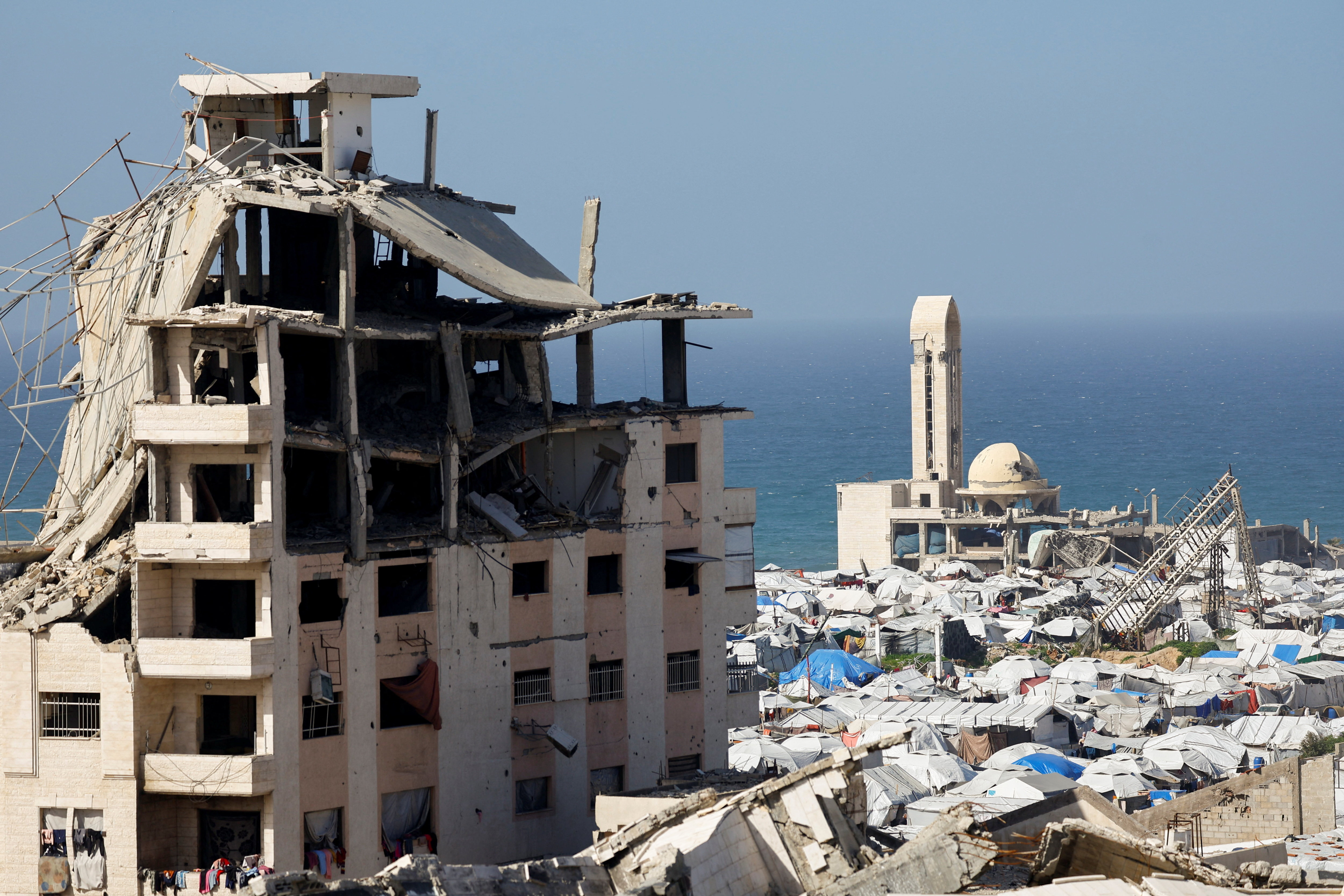 Gaza demolished building/Reuters
