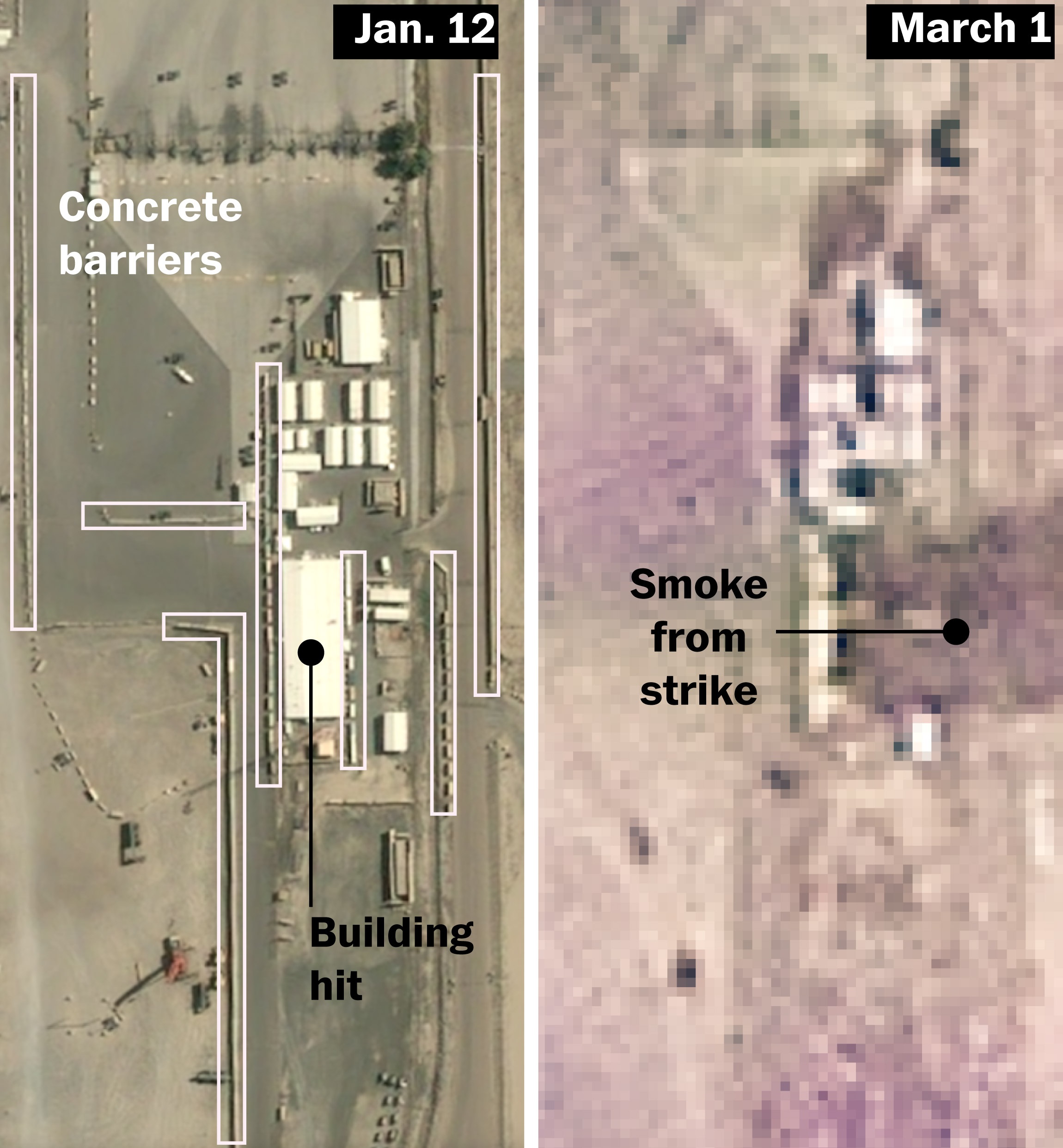 হামলার আগে ও পরে কুয়েতের পোর্ট অব শুয়াইবা