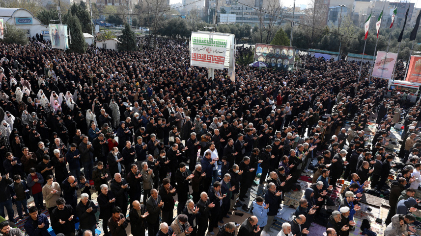 তেহরানে ঈদের নামাজ।