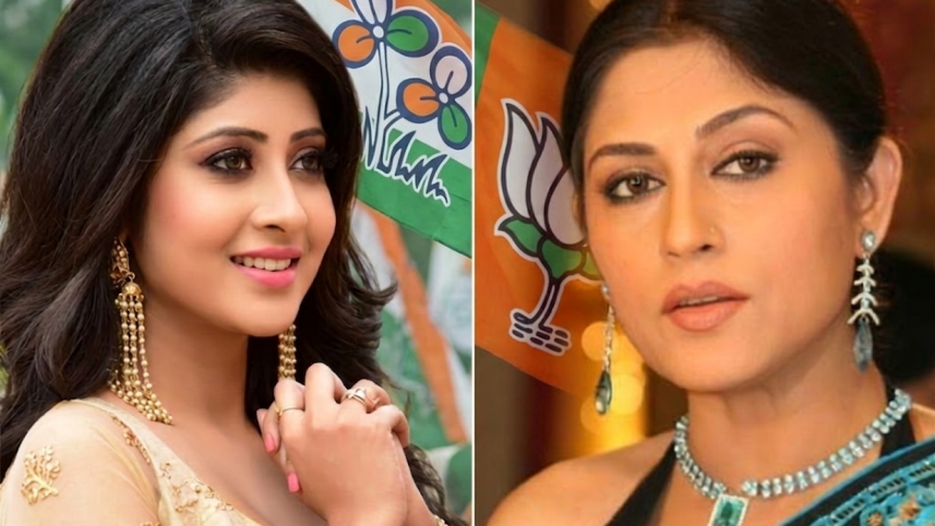 লাভলি মৈত্র (বাঁয়ে) ও রূপা গঙ্গোপাধ্যায় (ডানে)। কোলাজ: জেমিনাই এআই