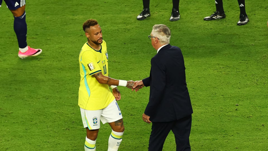 Neymar and Ancelotti 