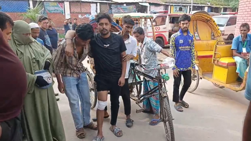  গুলিবদ্ধ মো. হৃদয়। ছবি: স্টার