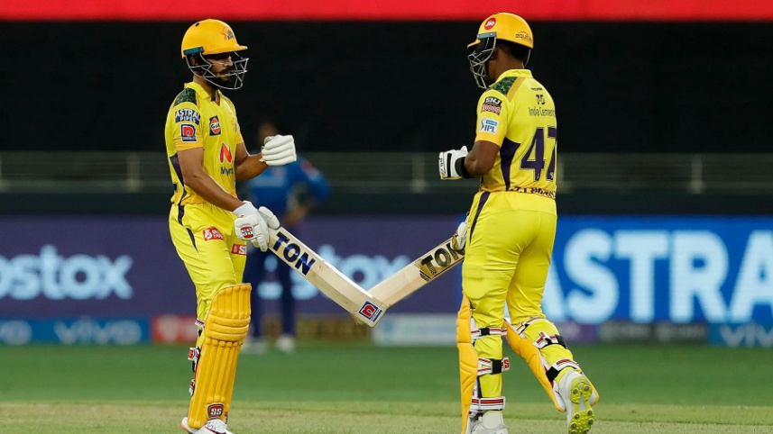 Dwayne Bravo and Ruturaj Gaikwad 