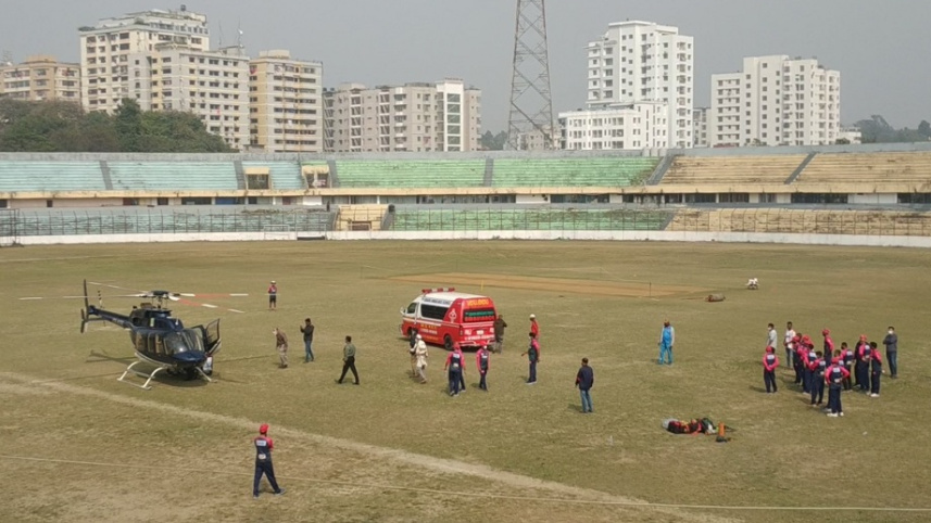 helicopter at Minister Dhaka practice 