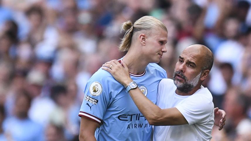 pep guardiola and erling haaland