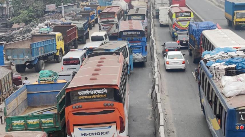 ঢাকা-চট্টগ্রাম মহাসড়ক, যানজট, লাঙ্গলবন্দ, সাইনবোর্ড, কাঁচপুর, দাউদকান্দি,