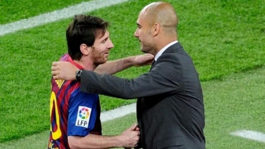 Pep Guardiola & Lionel Messi 