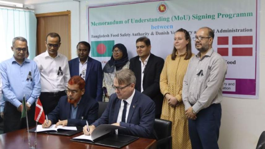 টেকসই খাদ্য নিরাপত্তা অর্জনে ডেনমার্কের সঙ্গে সমঝোতা স্মারক সই