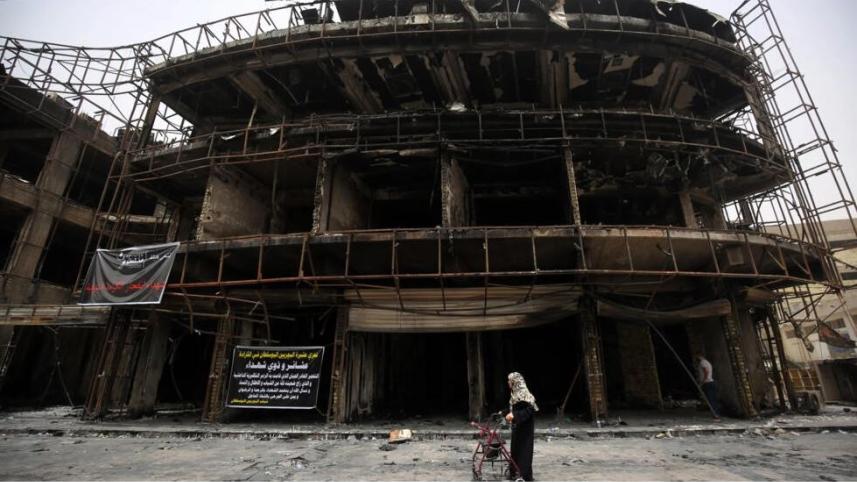 এই শপিং মলেই বোমা হামলা চালানো হয়। ছবি: এএফপি