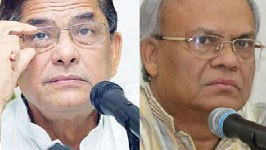 মির্জা ফখরুল ইসলাম আলমগীর ও রুহুল কবির রিজভী। ছবি: সংগৃহীত