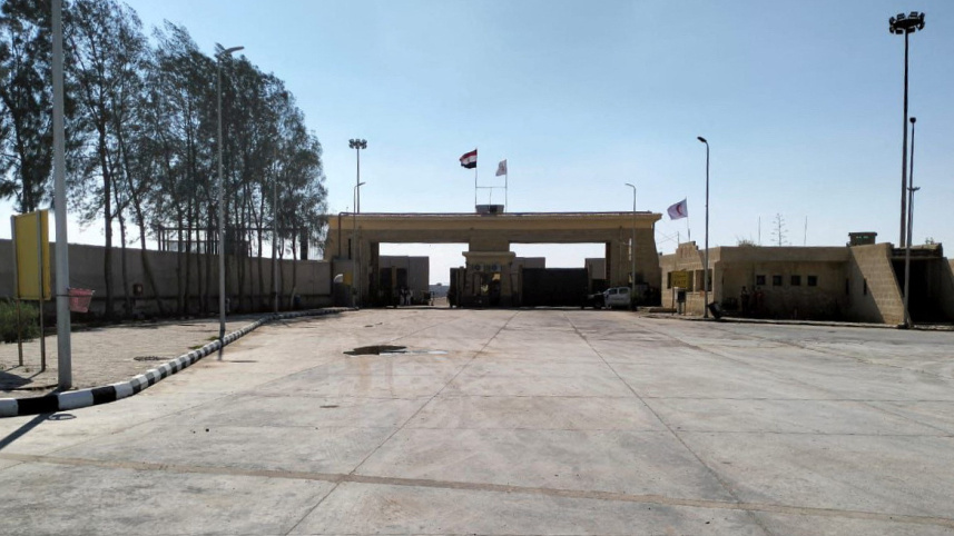 রাফাহ সীমান্তের মিশর অংশ। ছবি: রয়টার্স