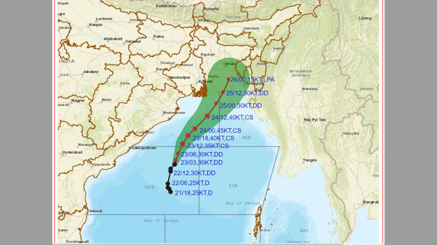 সন্ধ্যার পরে ঘূর্ণিঝড়ে রূপ নিতে পারে নিম্নচাপ, সারা দেশে ভারী বৃষ্টির সম্ভাবনা