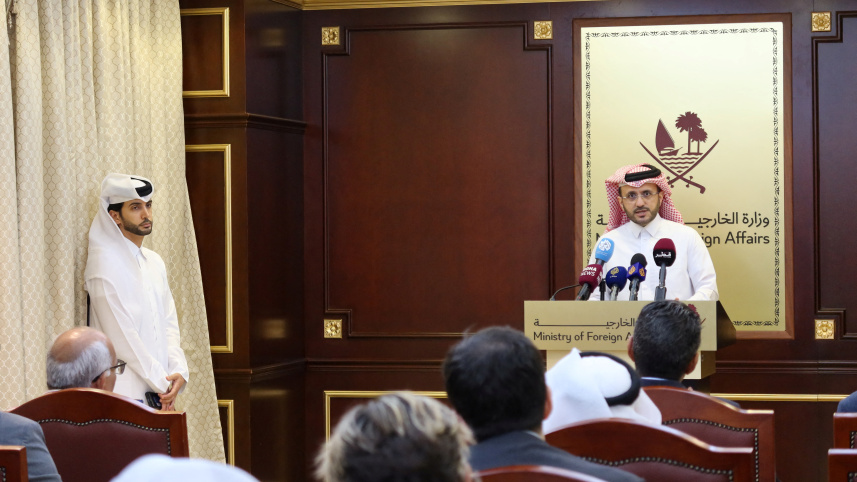 কাতারের পররাষ্ট্র মন্ত্রণালয়ের মুখপাত্র মাজেদ আল আনসারি। ছবি: রয়টার্স