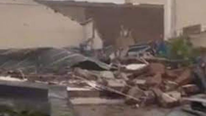 ধসে পড়া স্পোর্টস ক্লাব। ছবি: বাসস