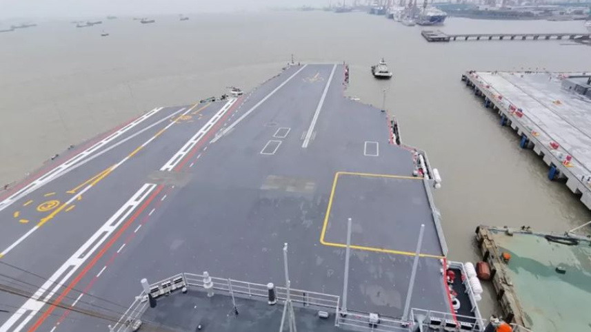 চীনের সবচেয়ে আধুনিক রণতরী ফুজিয়ান। ছবি: জিন হুয়া/চীনের সরকারি গণমাধ্যম