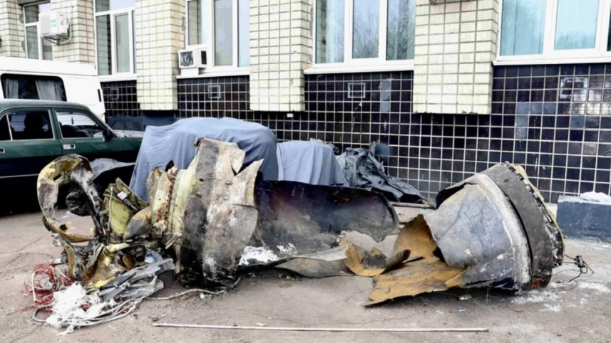 খারকিভের হামলায় ব্যবহৃত উত্তর কোরীয় ক্ষেপণাস্ত্রের ধ্বংসাবশেষ। ছবি: কনফ্লিক্ট আর্মামেন্ট রিসার্চের সৌজন্যে