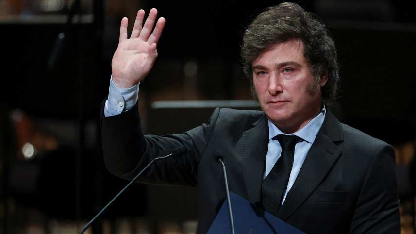 আর্জেন্টিনার প্রেসিডেন্ট হাভিয়ের মিলেই। ফাইল ছবি: রয়টার্স