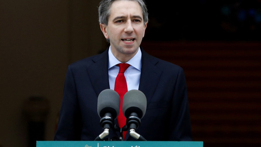 আয়ারল্যান্ডের প্রধানমন্ত্রী সিমন হ্যারিস। ফাইল ছবি: এএফপি