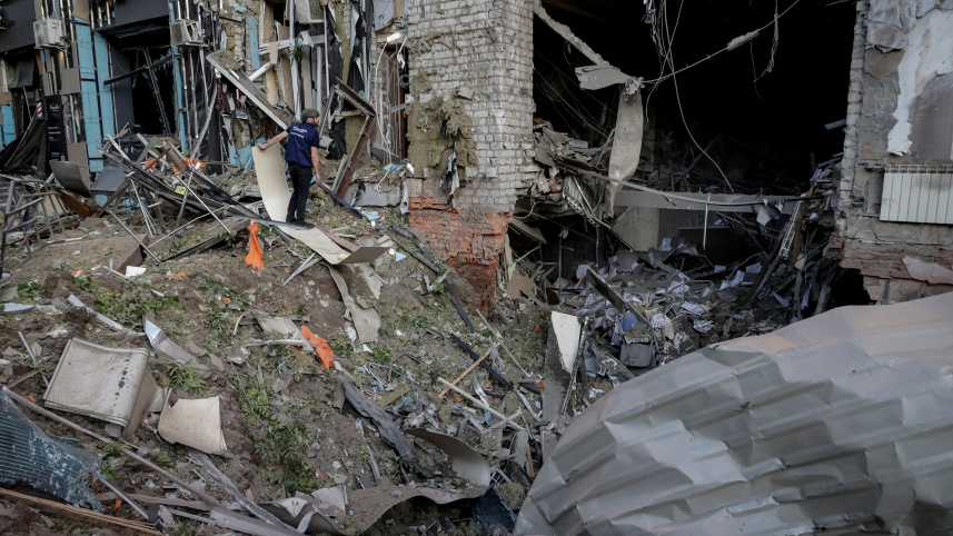 সম্প্রতি খারকিভে ক্ষেপণাস্ত্র হামলা চালিয়েছে রাশিয়া। ছবি: রয়টার্স