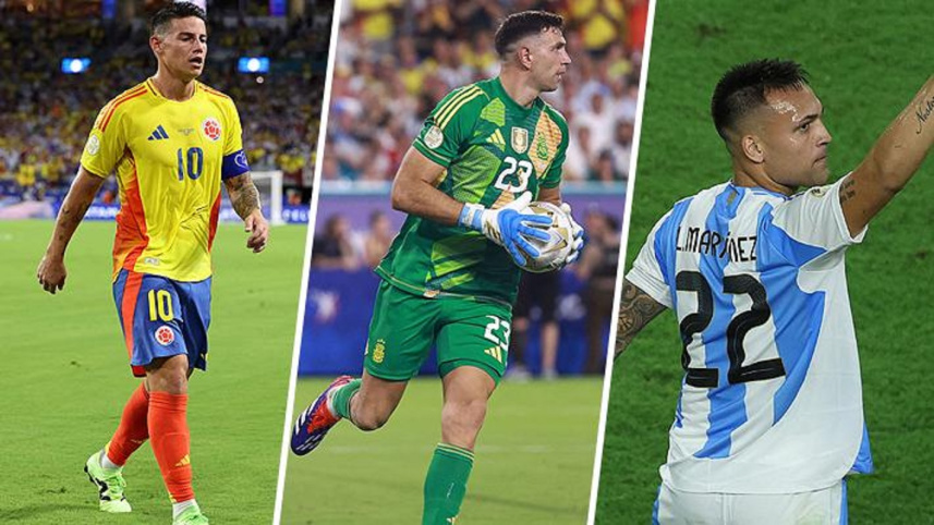 James Rodriguez, Lautaro Martinez,  Emiliano Martinez