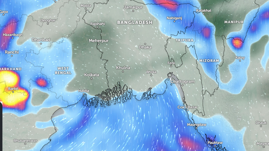 সাগরে লঘুচাপ, বন্দরে ৩ নম্বর সংকেত