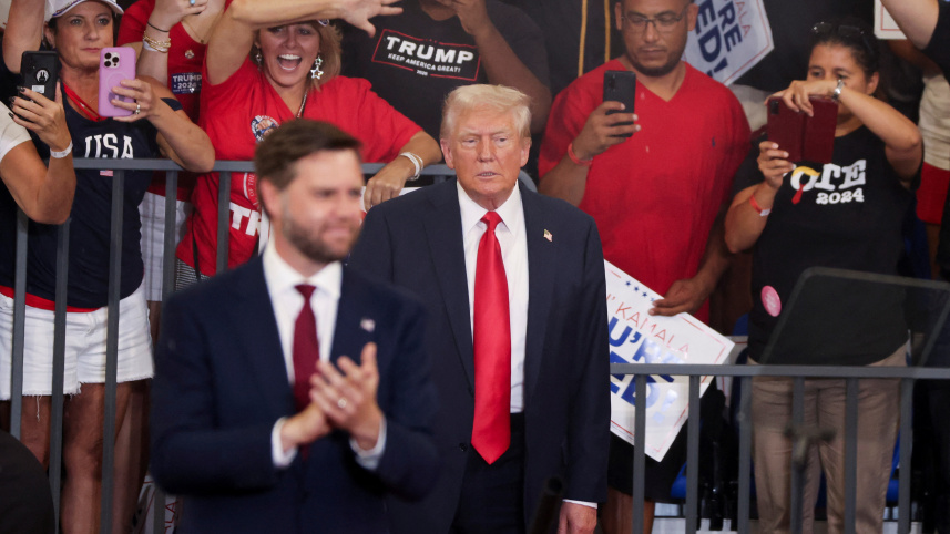 ট্রাম্প ও তার রানিং মেট জেডি ভ্যান্স। ছবি: রয়টার্স