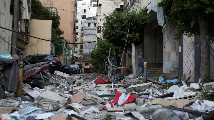ইসরায়েলি হামলায় বৈরুতের ভগ্নদশা। ছবি: রয়টার্স