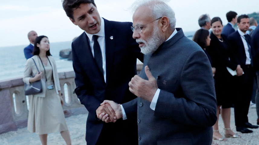 ট্রুডো ও মোদির বন্ধুত্বপূর্ণ সম্পর্কে ফাটল। ছবি: রয়টার্স