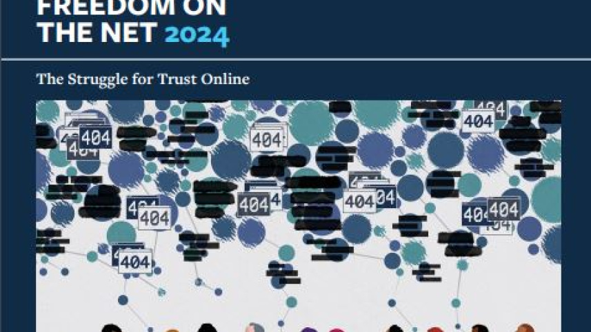 ফ্রিডম অন দ্য নেট ২০২৪’ গবেষণা প্রতিবেদনে ইন্টারনেট স্বাধীনতায় বাংলাদেশকে ১০০-র মধ্যে ৪০ পয়েন্ট দেওয়া হয়েছে। ছবি: ওয়েবসাইট থেকে সংগৃহীত