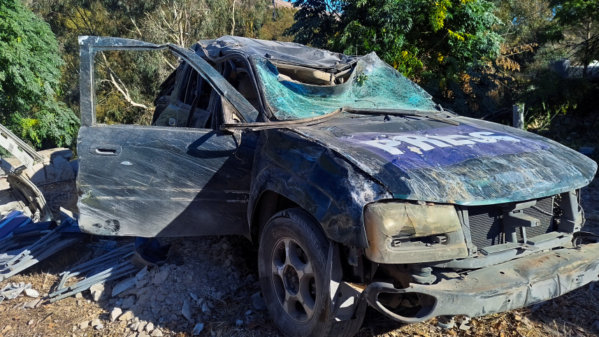 রেস্টহাউসে অবস্থানরত সাংবাদিকদের ওপর ক্ষেপণাস্ত্র হামলা চালায় ইসরায়েল। ছবি: রয়টার্স