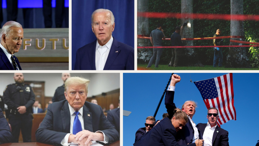 মার্কিন নির্বাচনের পাঁচটি অবিস্মরণীয় মুহুর্ত। কোলাজ ছবি: রয়টার্স