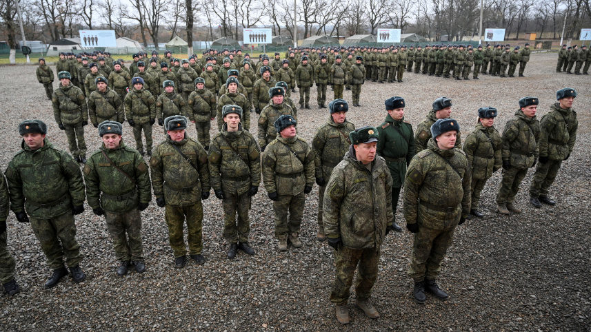 ক্রাসনোরাদে রুশ সেনা প্রশিক্ষণ। ফাইল ছবি: রয়টার্স