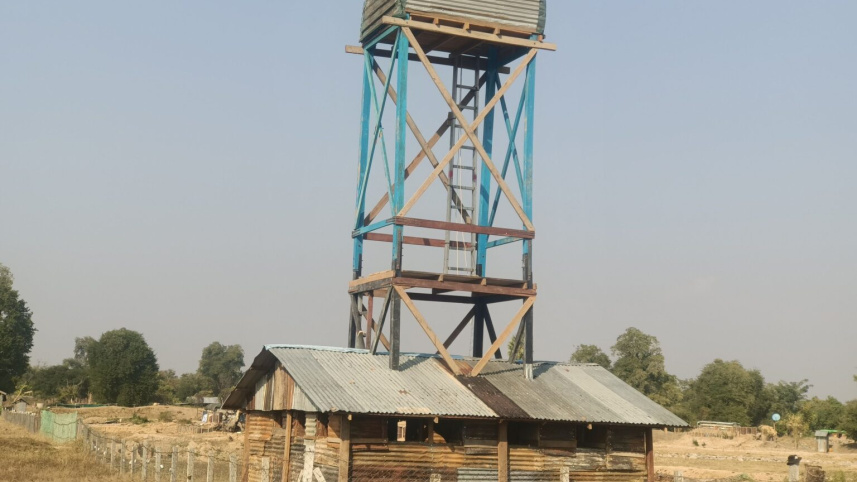 সাগাইং প্রদেশের বুদালিন টাউনশিপের এই থানাটিকে শক্ত ঘাঁটি হিসেবে গড়ে তুলেছিল জান্তা। ছবি: সংগৃহীত