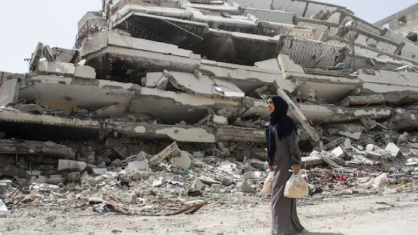 গাজার ধ্বংসযজ্ঞ নজিরবিহীন। ফাইল ছবি: রয়টার্স