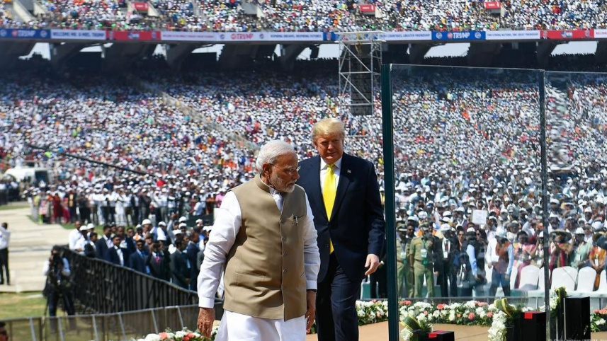 ডোনাল্ড ট্রাম্প ও নরেন্দ্র মোদি। ফাইল ছবি: এএফপি