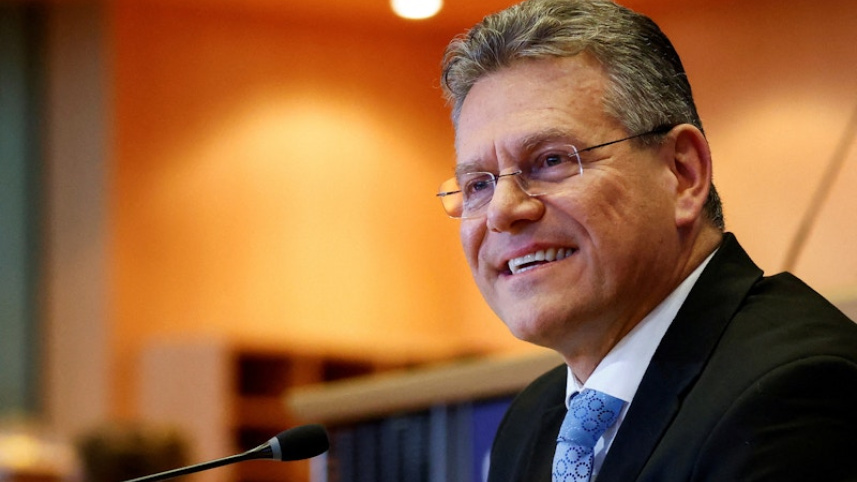 ইউরোপীয় ইউনিয়নের বাণিজ্য বিষয়ক প্রধান মারোস সেফকোভিচ । ছবি: রয়টার্স