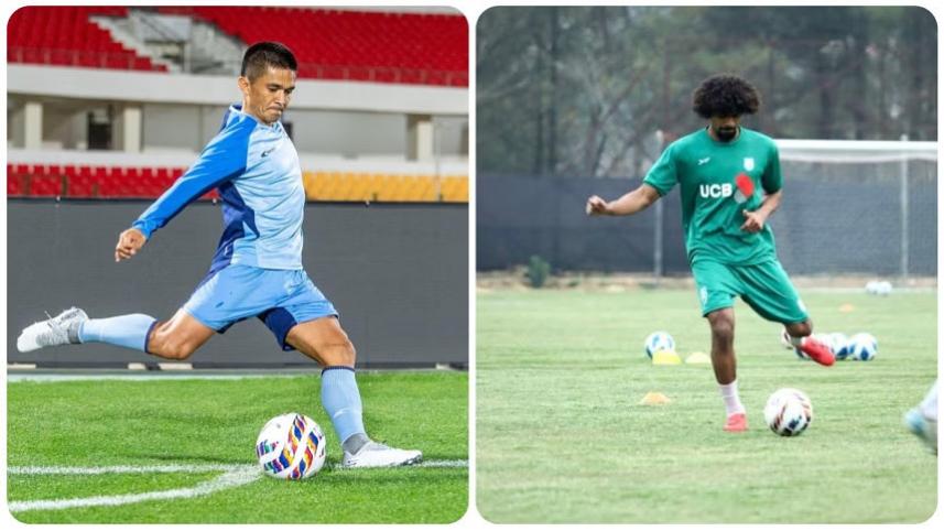 Sunil Chhetri and Hamza Choudhury 